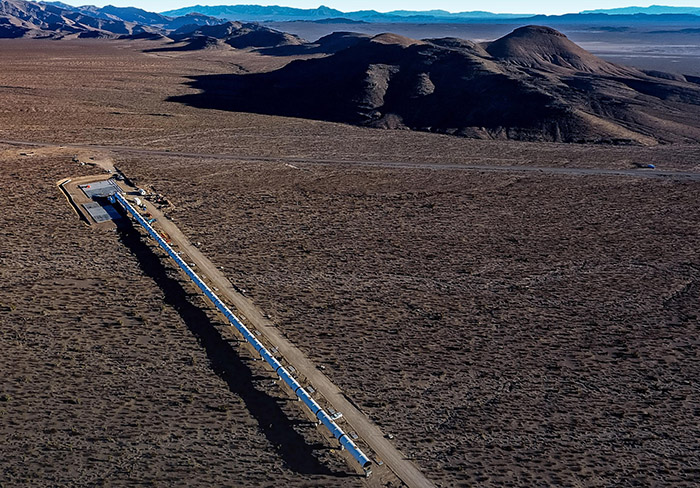 Hyperloop One’s DevLoop test system in the Nevada desert